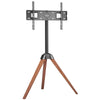 VEVOR Tripod Easel TV Stand, for 40-65 inch Flat Screen/Curved TVs Up to 99 lbs, 18° Left-Right Rotation Portable TV Stand with Oak Wood Legs, for Bedroom, Living Room, Studio, MAX VESA 600 x 400 mm