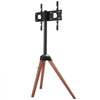 VEVOR Tripod Easel TV Stand, for 40-65 inch Flat Screen/Curved TVs Up to 99 lbs, 18° Left-Right Rotation Portable TV Stand with Oak Wood Legs, for Bedroom, Living Room, Studio, MAX VESA 600 x 400 mm