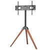 VEVOR Tripod Easel TV Stand, for 40-65 inch Flat Screen/Curved TVs Up to 99 lbs, 18° Left-Right Rotation Portable TV Stand with Oak Wood Legs, for Bedroom, Living Room, Studio, MAX VESA 600 x 400 mm