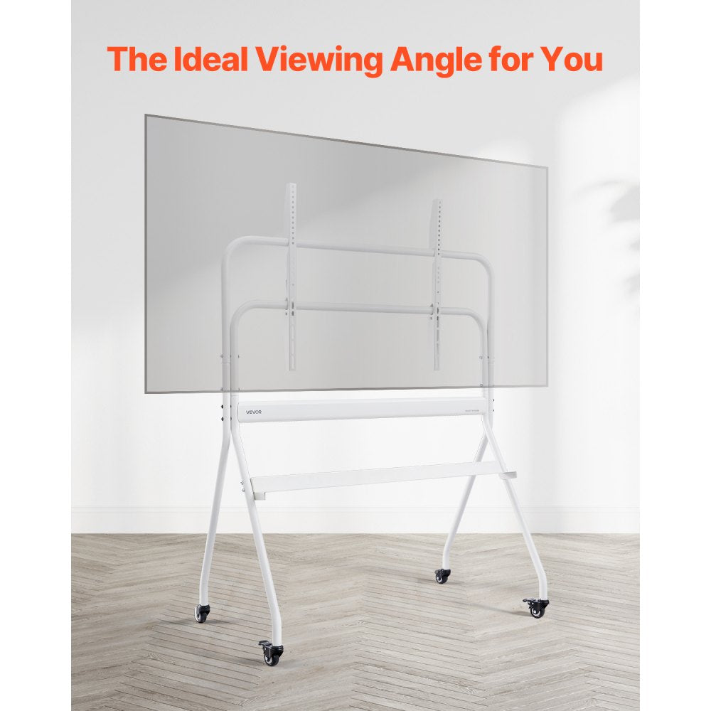 VEVOR Rolling TV Stand, Mobile TV Cart for 35-100 Inch LED/LCD/OLED Flat/Curved TVs, Portable Monitor Stand with Wheels Hold up to 198 lbs for Living Room, Bedroom, Office, Outdoor, Max VESA 800x600mm