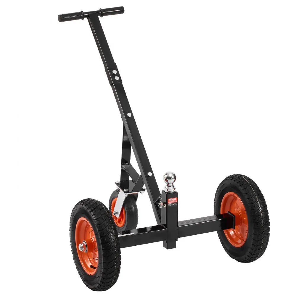 VEVOR Trailer Dolly, 1000lbs Tongue Weight Capacity, Carbon Steel Trailer Mover with 2 inch Ball, 14 inch Pneumatic Tires, Portable Tow Dolly for Moving RV Trailer