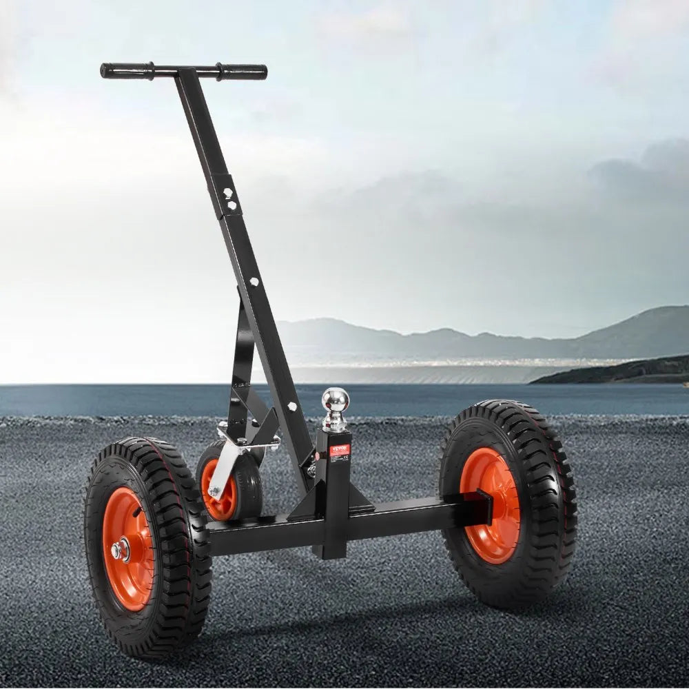 VEVOR Trailer Dolly, 1200lbs Tongue Weight Capacity, Carbon Steel Trailer Mover with 2 inch Ball, 15.2 inch Pneumatic Tires, Portable Tow Dolly for Moving RV Trailer