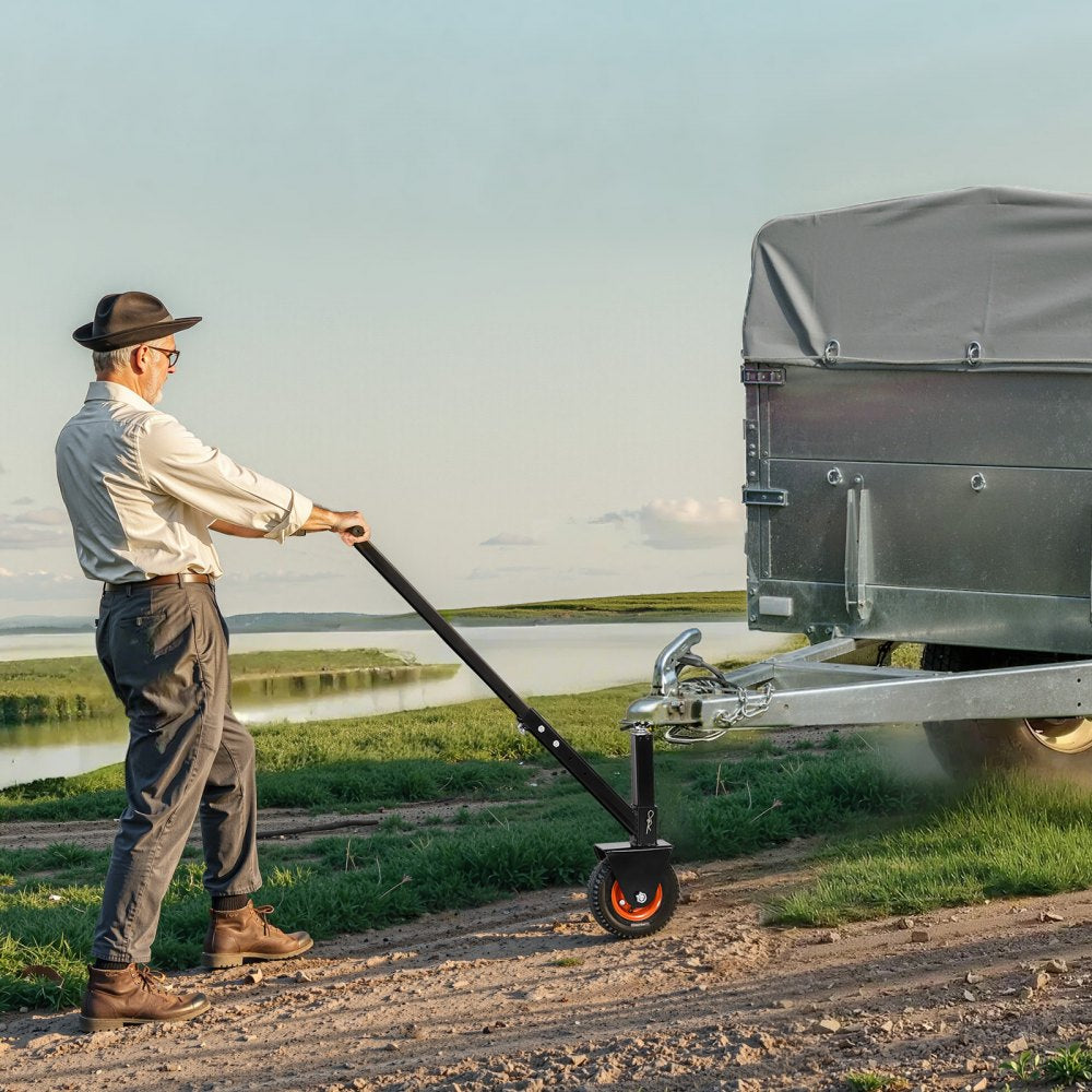 VEVOR Trailer Dolly, 300lbs Tongue Weight Capacity, 16.5 inch and 22 inch Height Adjustable Trailer Dolly, with 1-7/8 inch and 2 inch Balls, 8.5 inch Pneumatic Rubber Tire, for Moving RV Trailer