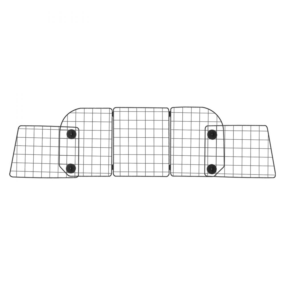 VEVOR Dog Car Barrier, 38.5"-61.6" Adjustable Car Divider for Trunk Cargo Area, Universal-Fit Back Seat Heavy-Duty Wire Mesh Dogs Separator Guard Net, Vehicle Pet Barrier for Sedans, Trucks and SUVs