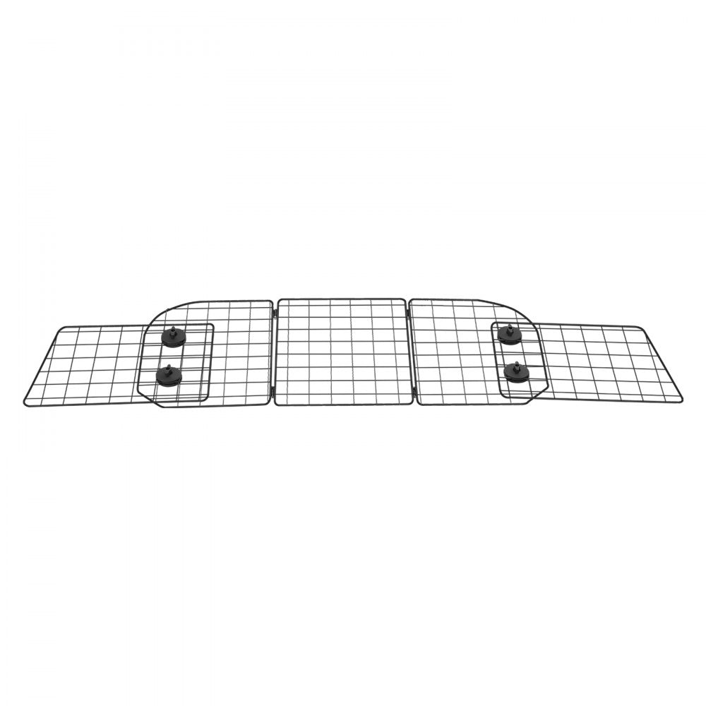 VEVOR Dog Car Barrier, 36.6"-60" Adjustable Car Divider for Trunk Cargo Area, Universal-Fit Back Seat Heavy-Duty Wire Mesh Dogs Separator Guard Net, Vehicle Pet Barrier for Sedans, Trucks and SUVs