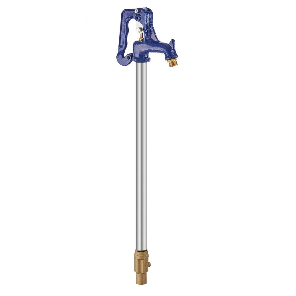VEVOR Frost Proof Yard Hydrant, 3.25FT Freeze-Proof Outdoor Faucet with 12" Bury Dept, 3/4" NPT Pipe Connection & 3/4" NH Hose Coupling, Heavy-Duty Cast Iron Hydrant for Yard, Garden, Farm Irrigation