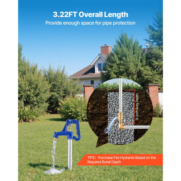 Vevor Yard Hydrant Frost-Proof 3.22' Outdoor Faucet New – FactoryPure