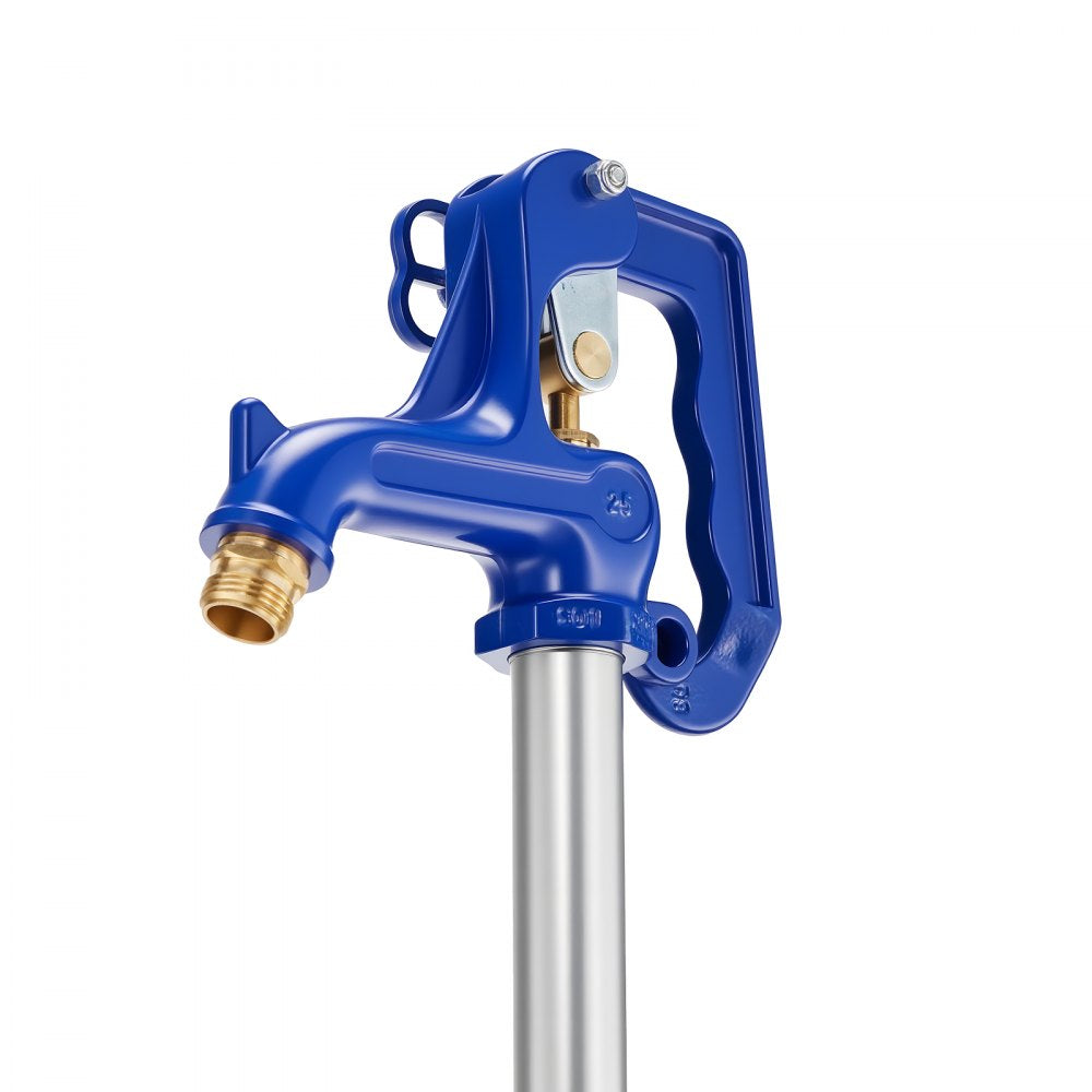 VEVOR Frost Proof Yard Hydrant, 6.22FT Freeze-Proof Outdoor Faucet with 48" Bury Depth, 3/4" NPT Pipe Connection, Lever Handle + Handwheel, No Lead Freezeless Hydrant for Yard Garden Farm Irrigation