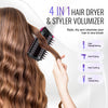 VEVOR Hair Blow Dryer Brush, 4 in 1 Ionic Hair Dryer and Styler Volumizer with 2.95" Ceramic Coating Oval Barrel & 3 Heat Settings, Professional Hot Air Styling Brush for Straightening Drying Curling