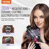 VEVOR Hair Blow Dryer Brush, 4 in 1 Ionic Hair Dryer Styler and Volumizer with Electroplated Titanium & 2.95" Ceramic Coating Oval Barrel, 3-Temp Hot Air Styling Brush for Drying Straightening Curling