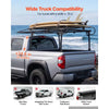 VEVOR Truck Ladder Rack 1500LBS Capacity Universal Over-Cab Trucks Bed Rack, 51.2"-75" Adjustable for Kayak Surfboard Lumber, Non-Drilling Installation, Heavy Duty Steel Support for Long Heavy Cargo