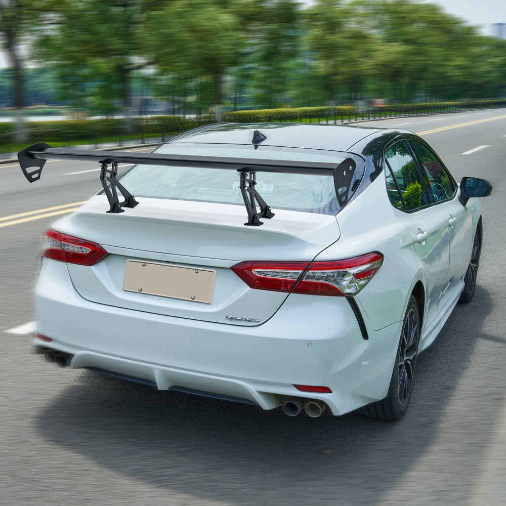 VEVOR GT Wing Car Spoiler, 43.3 inch Universal Spoiler with Single Deck, Adjustable Lightweight Aluminum, Car Rear Spoiler Wing, Racing Spoiler BGW/JDM Drift Black
