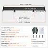 VEVOR GT Wing Car Spoiler, 43.3 inch Universal Spoiler with Single Deck, Adjustable Lightweight Aluminum, Car Rear Spoiler Wing, Racing Spoiler BGW/JDM Drift Black