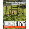 VEVOR Dog Playpen 24 Inch 8 Panels Foldable Metal Exercise Pen Pet Fence, Indoor/Outdoor Heavy Duty Puppy Crate Kennel with Door for Dogs, Cats or Small Animals, Portable for RV Camping, Yard, Black