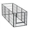 VEVOR Dog Playpen 24 Inch 8 Panels Foldable Metal Exercise Pen Pet Fence, Indoor/Outdoor Heavy Duty Puppy Crate Kennel with Door for Dogs, Cats or Small Animals, Portable for RV Camping, Yard, Black