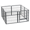 VEVOR Dog Playpen 24 Inch 8 Panels Foldable Metal Exercise Pen Pet Fence, Indoor/Outdoor Heavy Duty Puppy Crate Kennel with Door for Dogs, Cats or Small Animals, Portable for RV Camping, Yard, Black