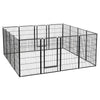 VEVOR Dog Playpen 40 Inch 16 Panels Foldable Metal Exercise Pen Pet Fence, Indoor/Outdoor Heavy Duty Puppy Crate Kennel with Door for Large/Small Dogs and Cats, Portable for RV Camping, Yard, Black