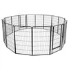 VEVOR Dog Playpen 40 Inch 16 Panels Foldable Metal Exercise Pen Pet Fence, Indoor/Outdoor Heavy Duty Puppy Crate Kennel with Door for Large/Small Dogs and Cats, Portable for RV Camping, Yard, Black