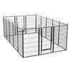 VEVOR Dog Playpen 40 Inch 16 Panels Foldable Metal Exercise Pen Pet Fence, Indoor/Outdoor Heavy Duty Puppy Crate Kennel with Door for Large/Small Dogs and Cats, Portable for RV Camping, Yard, Black