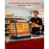 VEVOR 3-Tier Commercial Food Warmer Display, 1200W Food Display Warmer with LED Light, Top Storage and Adjustable Shelves, 86℉~185℉ Steam Heating, 106Qt/100L for Hamburger, Pizza, Bread, Fried Chicken