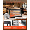VEVOR 3-Tier Commercial Food Warmer Display, 1400W Food Display Warmer with LED Light, Top Storage and Adjustable Shelves, 86℉~185℉ Steam Heating, 137Qt/130L for Hamburger, Pizza, Bread, Fried Chicken