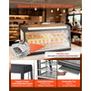 VEVOR 3-Tier Commercial Food Warmer Display, 1600W Food Display Warmer with LED Light, Top Storage and Adjustable Shelves, 86℉~185℉ Steam Heating, 190Qt/180L for Hamburger, Pizza, Bread, Fried Chicken