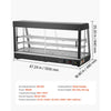 VEVOR 3-Tier Commercial Food Warmer Display, 1600W Food Display Warmer with LED Light, Top Storage and Adjustable Shelves, 86℉~185℉ Steam Heating, 190Qt/180L for Hamburger, Pizza, Bread, Fried Chicken