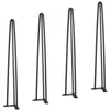 VEVOR Hairpin Table Legs 28", Set of 4 Desk Legs 900lbs Load Capacity, Hairpin Desk Legs 3 Rods for Desk Chairs Bench Dining End Table, Solid Carbon Steel Heavy Duty Furniture Legs Black