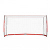 VEVOR Soccer Goal 12 x 6 FT Soccer Net for Backyard Collapsible Base Red, Portable & Quick Setup Set, with Metal Base, Carry Bag, Ground Stakes, for Youth & Adults Outdoor Backyard Practice Training