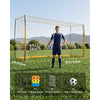 VEVOR Soccer Goal 12 x 6 FT Soccer Net for Backyard Collapsible Base Yellow, Portable & Quick Setup, with Metal Base, Carry Bag, Ground Stakes, for Youth & Adults Outdoor Backyard Practice Training