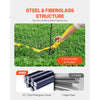 VEVOR Portable Soccer Goal, 12x6 ft Adults Kids Backyard Soccer Net, Large Practice Soccer Net, Steel Fiberglass Structure Training Goal Set, All-Weather Outdoor Soccer Goals with Carry Bag, Yellow