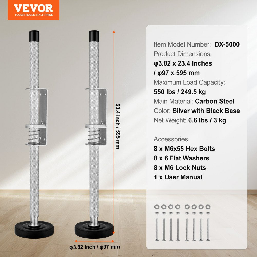 VEVOR Ladder Levler, 23.4 inch Steel 550lbs Load Ladder Leveling Tool, Pitch Hopper, Stair Ladder Stabilizer with Storage, Easy to Use for All Surfaces,Extension Ladder Accessories for Uneven Ground