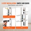 VEVOR Ladder Levler, 20 inch Steel 550lbs Load Ladder Leveling Tool, Pitch Hopper, Stair Ladder Stabilizer with Storage, Easy to Use for All Surfaces,Extension Ladder Accessories for Uneven Ground