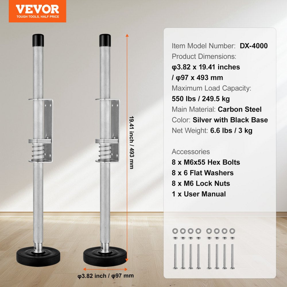 VEVOR Ladder Levler, 20 inch Steel 550lbs Load Ladder Leveling Tool, Pitch Hopper, Stair Ladder Stabilizer with Storage, Easy to Use for All Surfaces,Extension Ladder Accessories for Uneven Ground