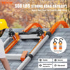 VEVOR Ladder Roof Hook, 2 Pack with Wheel Heavy Duty Steel Ladder Stabilizer, Roof Ridge Extension Rubber Grip T-Bar for Damage Prevention, 500 lbs Weight Rating, Fast & Easy to Access Steep Roofs