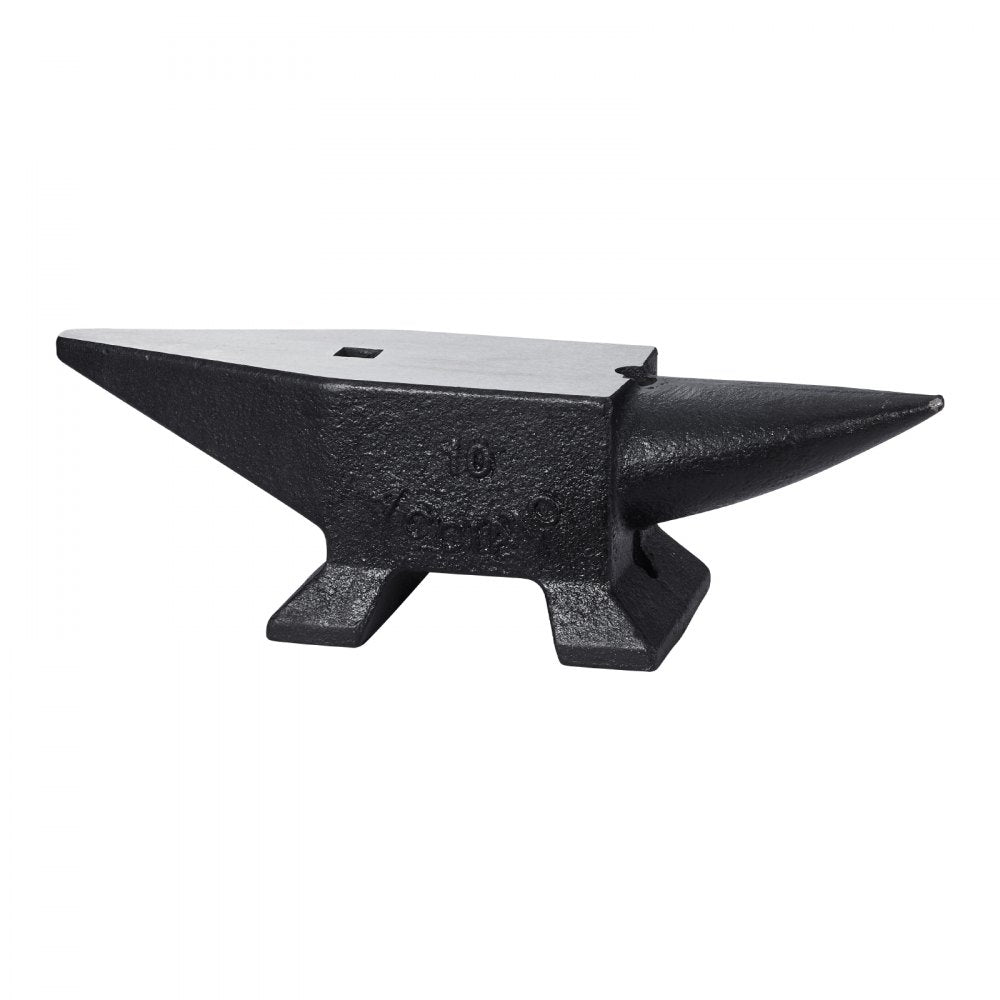 VEVOR Cast Iron Anvil, 22 Lbs/10kg Single Horn Anvil, with Large Countertop and Stable Base, High Hardness Rugged Round Horn Anvil Blacksmith, for Shaping, Bending