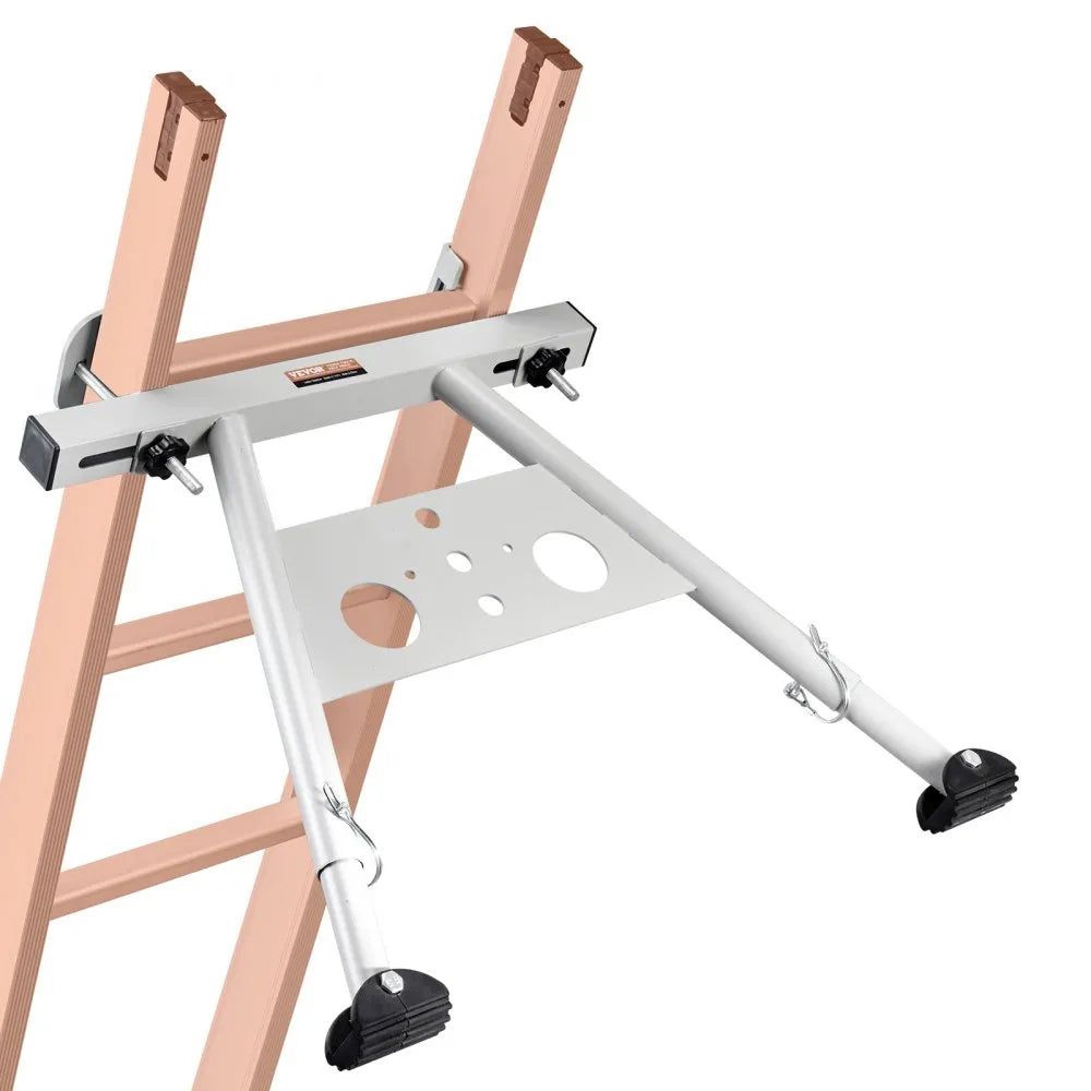 VEVOR Ladder Stabilizer, Adjustable Feet Extension Ladder Standoff, Heavy Duty Wall Ladder Accessories for Roof Gutter, Easy to Use & Wide Adaptability & Anti-slip Rubber Feet, 330 lbs Weight Rating