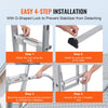 VEVOR Ladder Stabilizer, Heavy Duty Steel Ladder Roof Hook, Ladder Stabilizer with Wing Span/Wall Extension Accessory, Stable Ladder Standoff Arms for Roof Gutter with Anti-Slip Rubber Feet