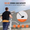 VEVOR Ladder Stabilizer, Heavy Duty Steel Ladder Roof Hook, Ladder Stabilizer with Wing Span/Wall Extension Accessory, Stable Ladder Standoff Arms for Roof Gutter with Anti-Slip Rubber Feet