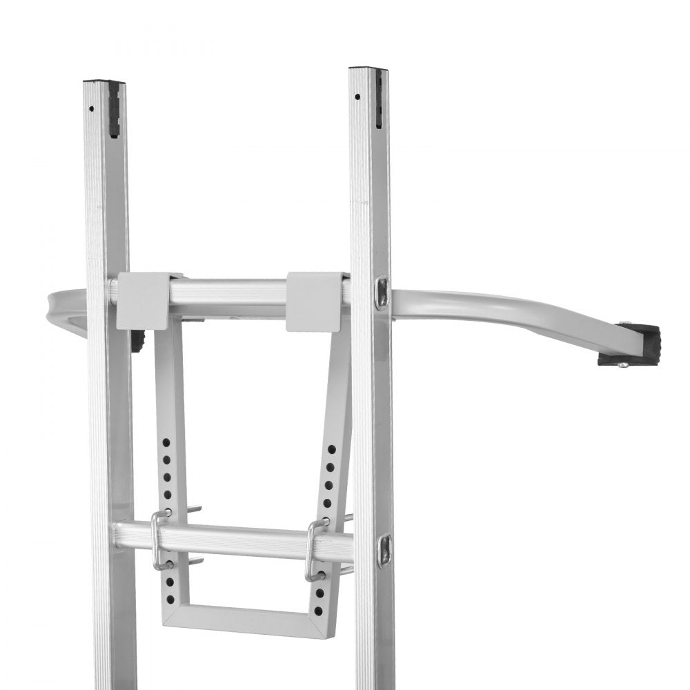 VEVOR Ladder Stabilizer, Heavy Duty Steel Ladder Roof Hook, Ladder Stabilizer with Wing Span/Wall Extension Accessory, Stable Ladder Standoff Arms for Roof Gutter with Anti-Slip Rubber Feet