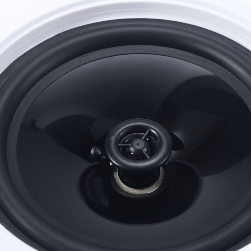 VEVOR Bluetooth Ceiling Speakers, 6.5", In Ceiling & In-Wall Speaker System with Amplifier, 2-Way, for Damp and Humid Placement, Home Theater, Covered Outdoor Patio and Flush Mount Wired, 4 Speakers
