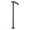 VEVOR Handrails for Outdoor Steps, 1-2 Step Stair Hand Rail Kit Single Post, Black Round Tube Stair Rails for Seniors, Concrete Steps & Porch & Deck, Heavy-Duty Galvanized Steel Railings w/ Drill Bit