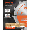 VEVOR Dado Blade Set, 8 inch Diameter, 12 Sharp Alloy Teeth, 5/8 inch Arbor, Fine Finish, Stacking Dado Blades with Chippers and Shims, Noise-Reducing Heat Vents, for Cutting Plywood, OSB, Hardwood