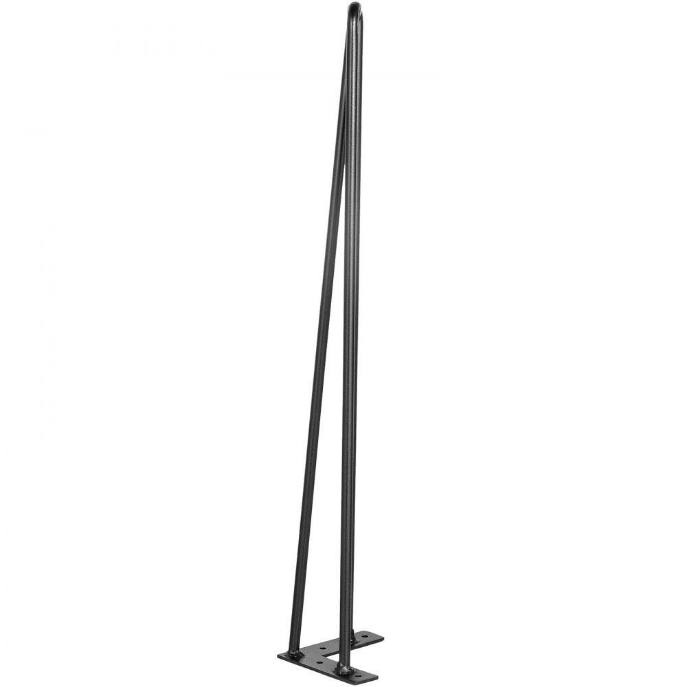 VEVOR Hairpin Table Legs 20\" Black Set of 4 Desk Legs 880lbs Load Capacity (Each 220lbs) Hairpin Desk Legs 3 Rods for Bench Desk Dining End Table Chairs Carbon Steel DIY Heavy Duty Furniture Legs