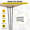 VEVOR Hairpin Table Legs 22\" Black Set of 4 Desk Legs 880lbs Load Capacity (Each 220lbs) Hairpin Desk Legs 3 Rods for Bench Desk Dining End Table Chairs Carbon Steel DIY Heavy Duty Furniture Legs