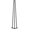 VEVOR Hairpin Table Legs 22\" Black Set of 4 Desk Legs 880lbs Load Capacity (Each 220lbs) Hairpin Desk Legs 3 Rods for Bench Desk Dining End Table Chairs Carbon Steel DIY Heavy Duty Furniture Legs