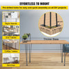 VEVOR Hairpin Table Legs 24" Black Set of 4 Desk Legs 880lbs Load Capacity (Each 220lbs) Hairpin Desk Legs 3 Rods for Bench Desk Dining End Table Chairs Carbon Steel DIY Heavy Duty Furniture Legs