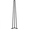 VEVOR Hairpin Table Legs 26\" Black Set of 4 Desk Legs 880lbs Load Capacity (Each 220lbs) Hairpin Desk Legs 3 Rods for Bench Desk Dining End Table Chairs Carbon Steel DIY Heavy Duty Furniture Legs