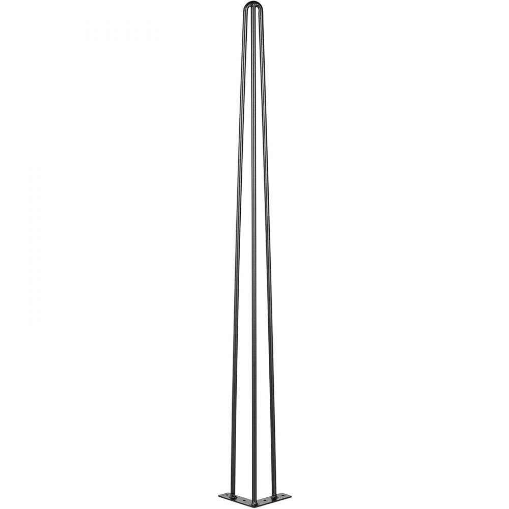 VEVOR Hairpin Table Legs 36 in Black Set of 4 Desk Legs 220 lbs Load Capacity Each Leg Hairpin Desk Legs 3 Rods for Bench Desk Dining End Table Chairs Carbon Steel DIY Heavy Duty Furniture Legs