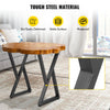 VEVOR Metal Table Legs, 28x18 inch Desk Legs, Set of 2, Heavy Duty Bench Legs, Z Shape Metal Furniture Legs, Wrought Iron Coffee Table Legs, Home DIY for Dining Table with Rubber Floor Protectors, Mat